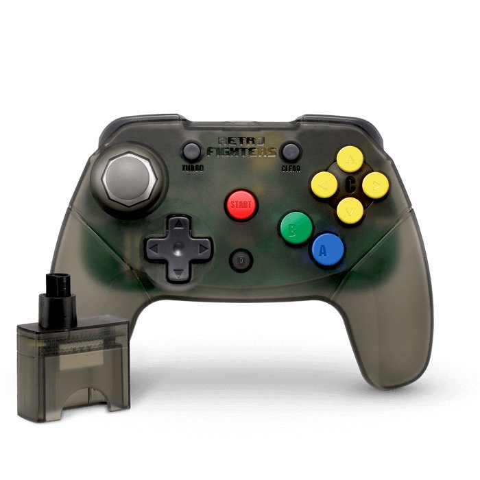 Brawller Controller Controller - Retro Fighters Brawler 64 (Wireless) (Smoke Grey) - Super ...