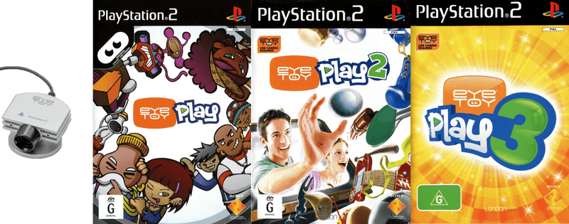 Eyetoy + Eyetoy Play 1, 2 & 3 - PS2 Bundle - Super Retro - Playstation 2