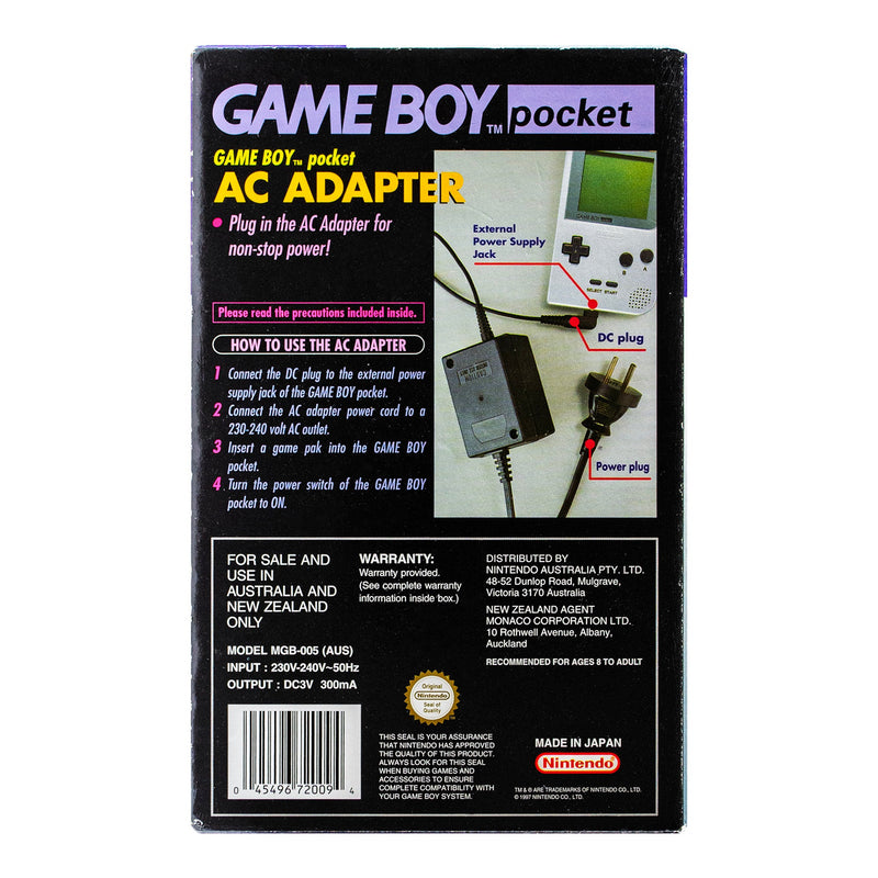 Game Boy Pocket AC Adapter - Super Retro - Game Boy