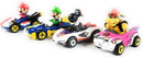 Hot Wheels Mario Kart: 4 Pack (Mario, Bowser, Luigi, Black Yoshi) - Super Retro