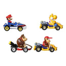 Hot Wheels Mario Kart: 4 Pack (Mario, Donkey Kong, Diddy Kong, Orange Yoshi) - Super Retro