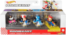 Hot Wheels Mario Kart: 4 Pack (Waluigi, Toad, Yoshi, Diddy Kong) - Super Retro