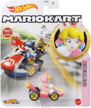 Hot Wheels Mario Kart Cat Peach (Standard Kart) - Super Retro