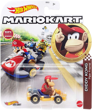Hot Wheels Mario Kart Diddy Kong (Pipe Frame) - Super Retro