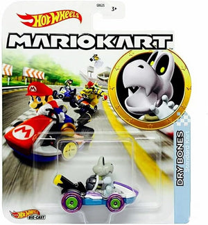 Hot Wheels Mario Kart Dry Bones (Standard Kart) - Super Retro