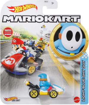 Hot Wheels Mario Kart Light - Blue Shy Guy (Standard Kart) - Super Retro