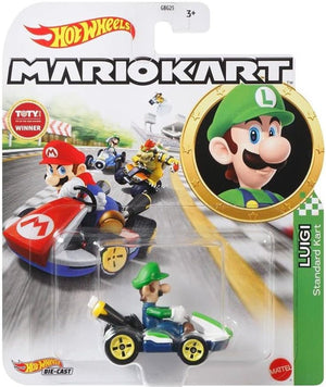 Hot Wheels Mario Kart Luigi (Standard Kart) - Super Retro