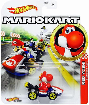 Hot Wheels Mario Kart Red Yoshi (Standard Kart) - Super Retro