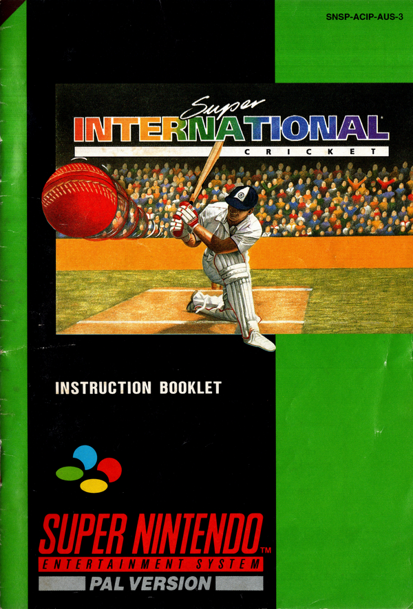 Manual - Super International Cricket - SNES