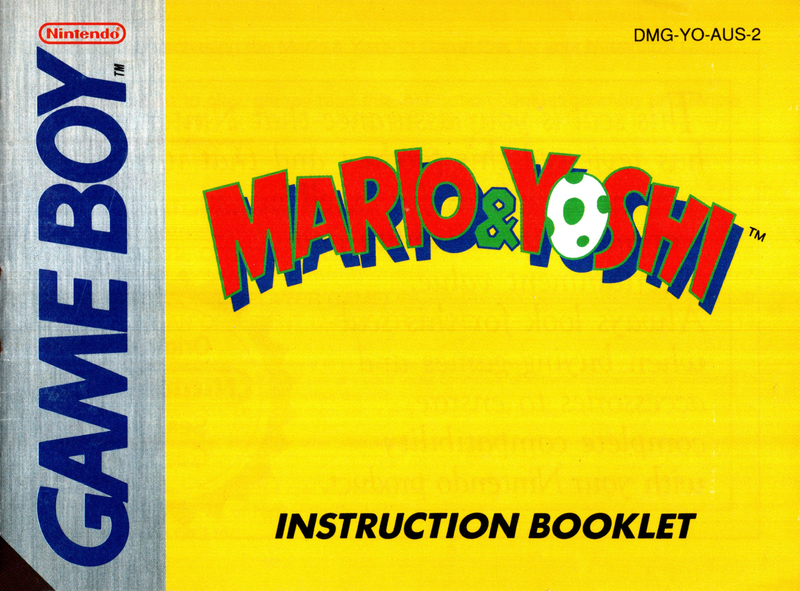 Manual - Mario & Yoshi - Game Boy