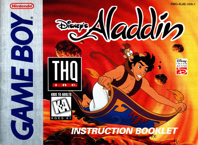 Manual - Aladdin - Game Boy