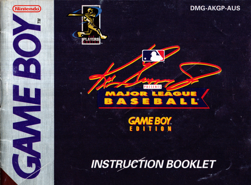 Manual - Ken Griffey Jr. Presents Major League Baseball - Game Boy