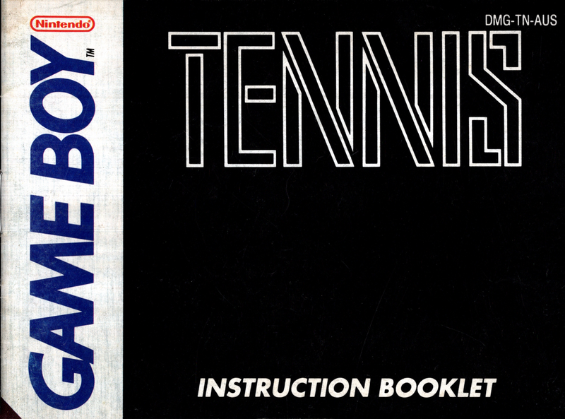 Manual - Tennis - Game Boy