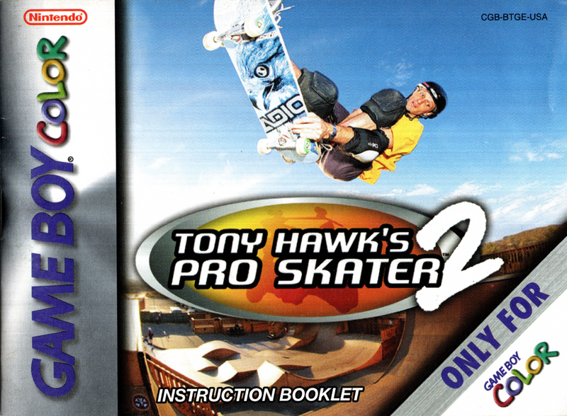 Manual - Tony Hawk's Pro Skater 2 - Game Boy Color