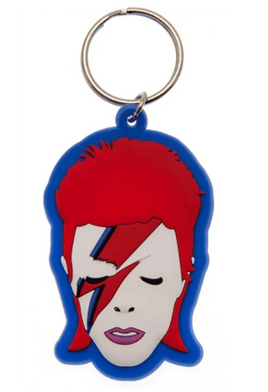 Keychain - Rubber David Bowie Ziggy Stardust - Super Retro