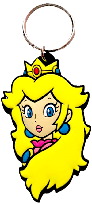 Keychain - Rubber Princess Peach - Super Retro
