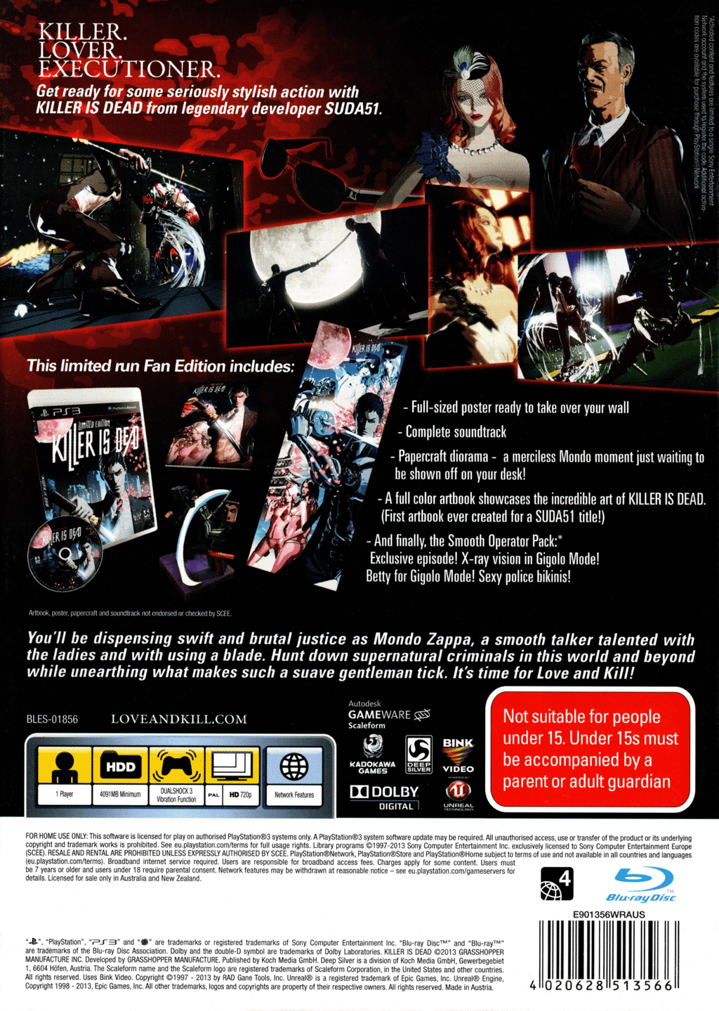 Jeu Killer Is Dead - Limited Edition - Sony PlayStation 3 - Neuf Sous Cellophane