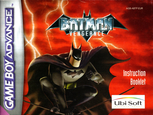 Manual - Batman Vengeance - GBA - Super Retro