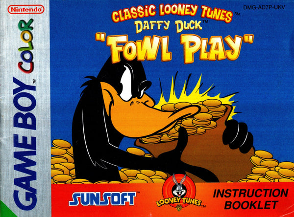 Manual - Classic Looney Tunes Daffy Duck ''Fowl Play'' - Game Boy Color - Super Retro