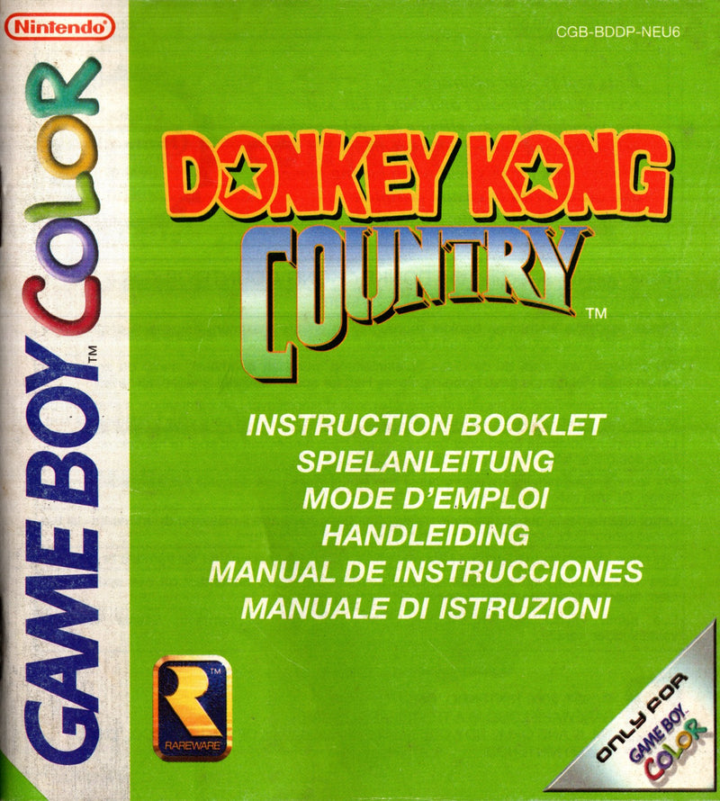 Manual - Donkey Kong Country - Game Boy Color - Super Retro