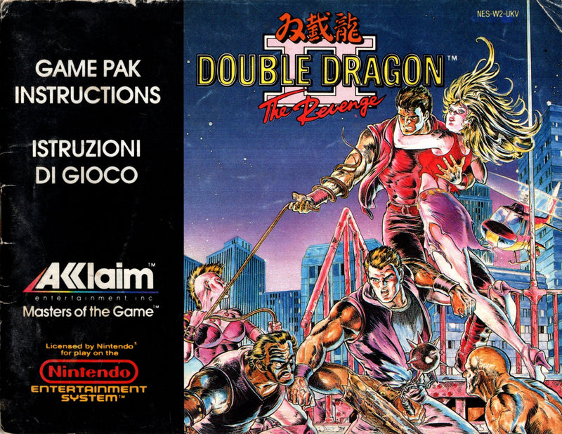 Manual - Double Dragon II: The Revenge - NES - Super Retro