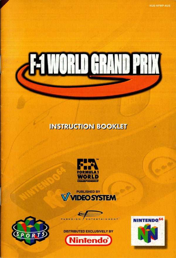 Manual - F - 1 World Grand Prix - N64 - Super Retro