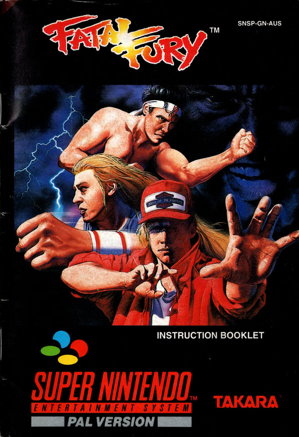 Manual - Fatal Fury - SNES - Super Retro