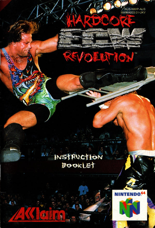 Manual - Hardcore ECW Revolution - N64 - Super Retro