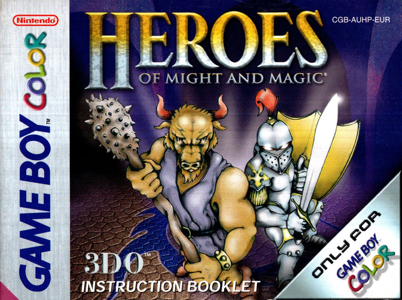 Homm Gameboy Color Manual - Heroes of Might and Magic - Game Boy Color - Super Retro - Manuals