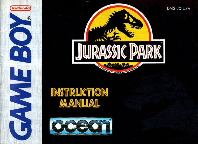 Manual - Jurassic Park - Game Boy - Super Retro