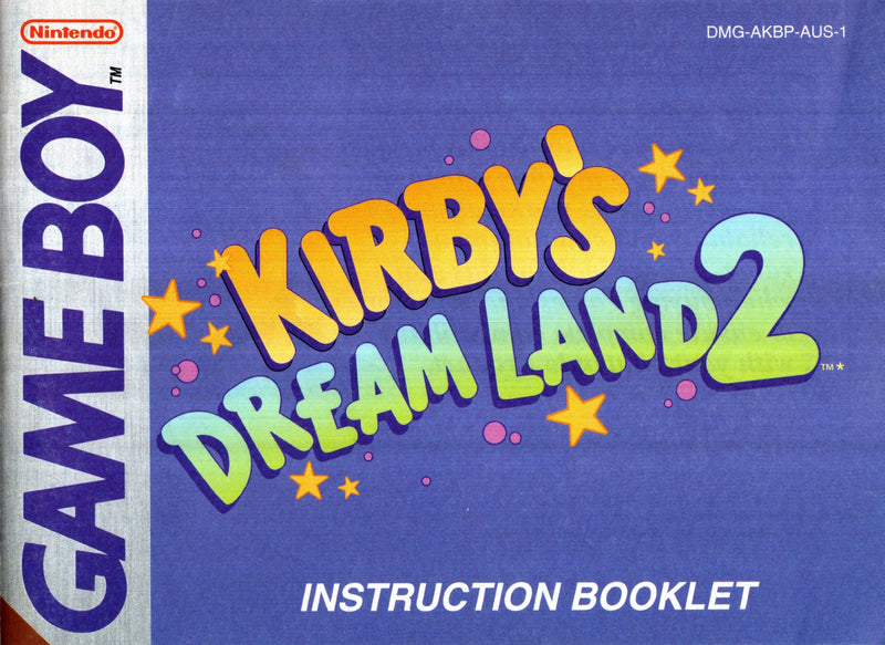 Manual - Kirby's Dream Land 2 - Game Boy - Super Retro