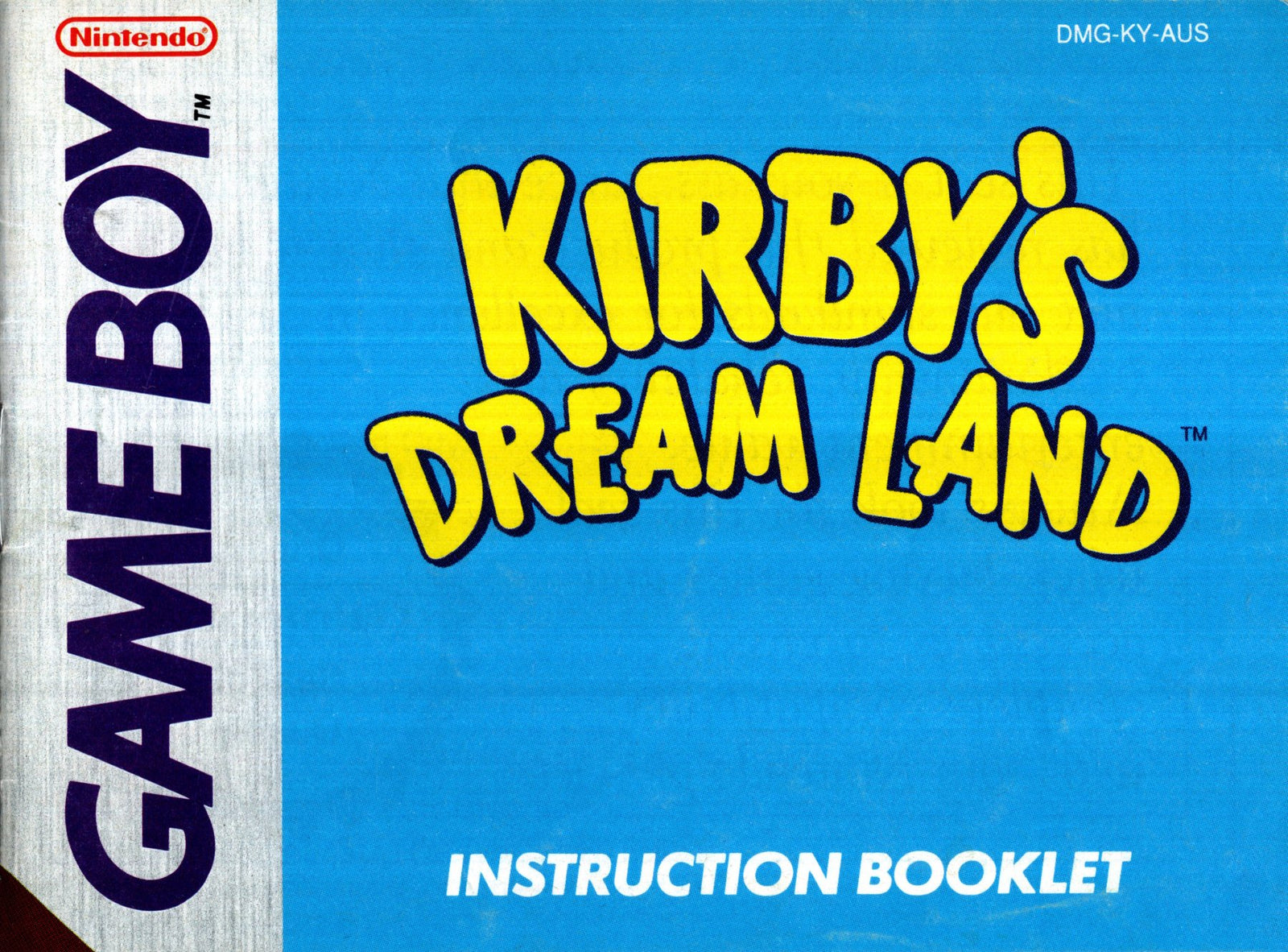 Notice/manuel Seul Pour Jeu Game Boy 'Kirby's Dream Land' (DMG-KY-FAH-1) - En Français