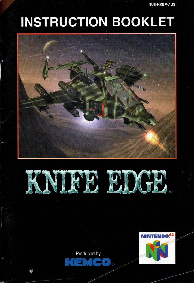 Manual - Knife Edge - N64 - Super Retro