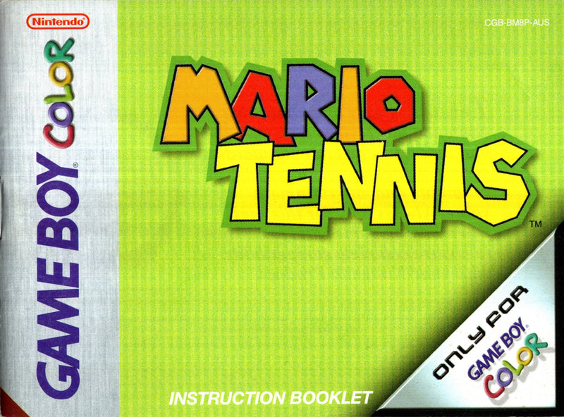 Manual - Mario Tennis - Game Boy Color - Super Retro