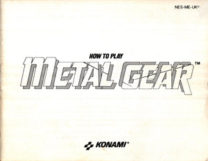 Manual - Metal Gear - NES - Super Retro