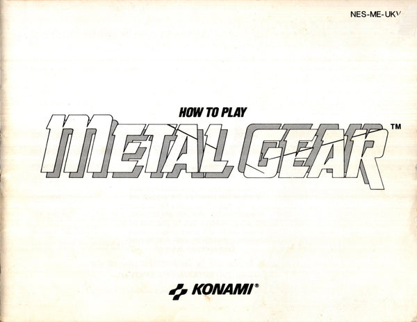 Manual - Metal Gear - NES - Super Retro