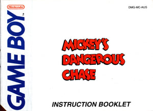 Manual - Mickey's Dangerous Chase - Game Boy - Super Retro