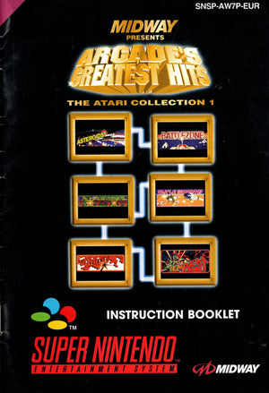 Manual - Midway Presents Arcade's Greatest Hits: The Atari Collection 1 - SNES - Super Retro