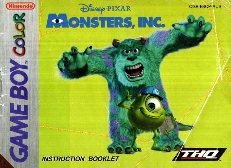 Manual - Monsters, Inc. - Game Boy Color - Super Retro