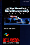 Manual - Nigel Mansell's World Championship Racing - SNES - Super Retro