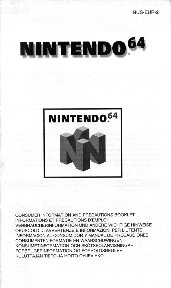 Manual - Nintendo 64 Console - Super Retro