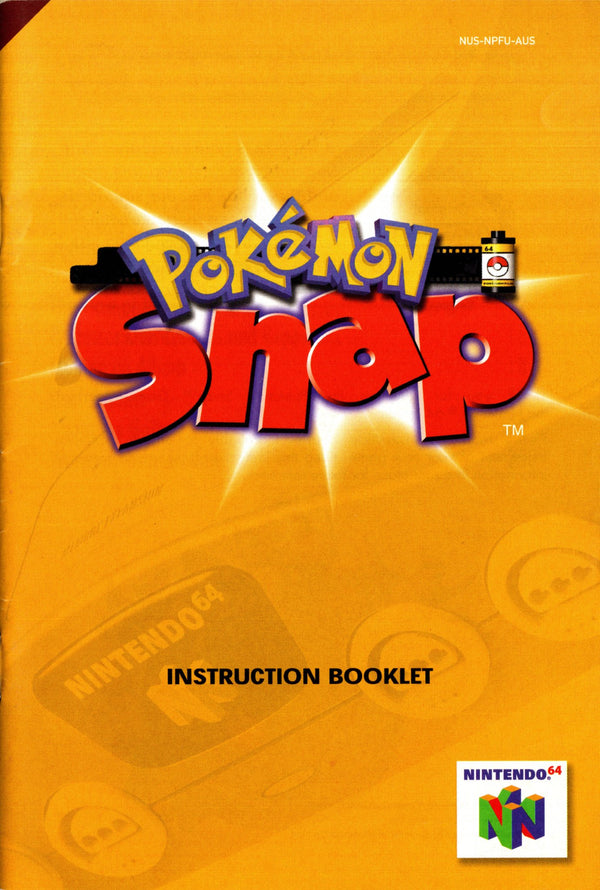 Manual - Pokemon Snap - N64 - Super Retro