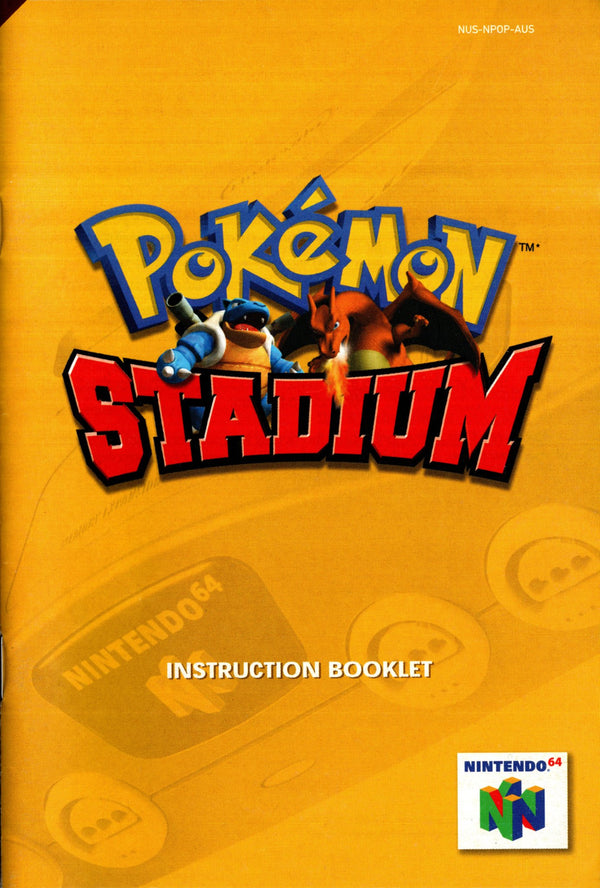 Manual - Pokemon Stadium - N64 - Super Retro