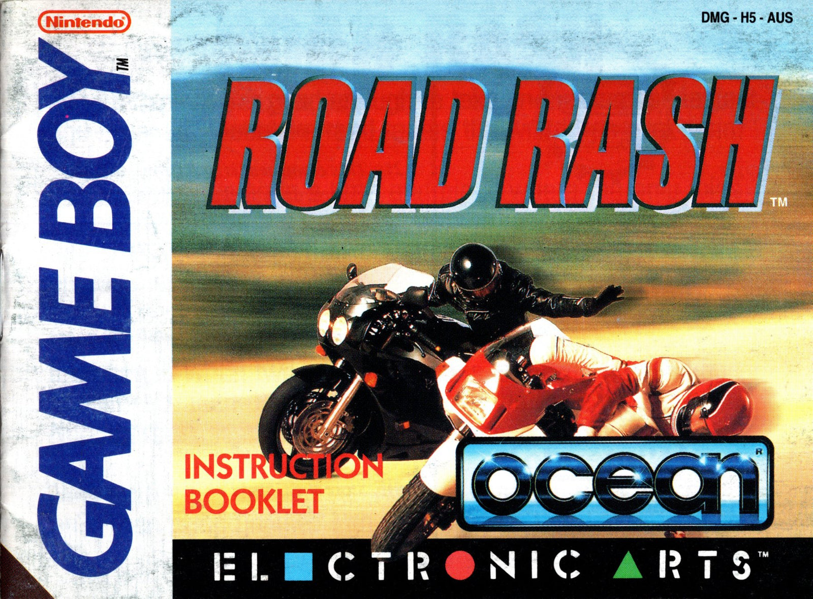 Road Rash Gameboy Manual - Road Rash - Game Boy - Super Retro - Manuals