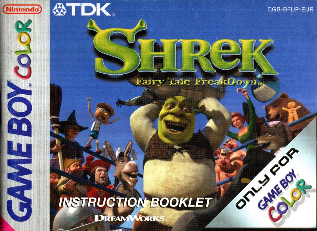 Manual - Shrek: Fairy Tale Freakdown - Super Retro - Manuals