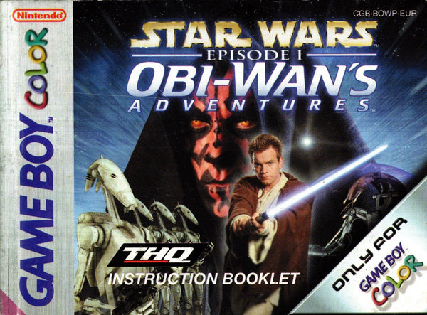 Manual - Star Wars Episode I: Obi - Wan's Adventures - Game Boy Color - Super Retro