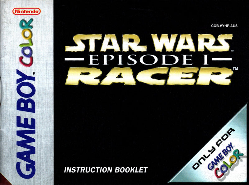 Manual - Star Wars Episode I: Racer - Game Boy Color - Super Retro