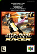 Manual - Star Wars Episode I: Racer - N64 - Super Retro