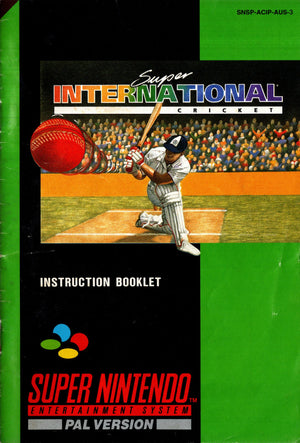 Manual - Super International Cricket - SNES - Super Retro