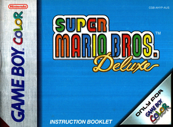 Manual - Super Mario Bros. Deluxe - Game Boy Color - Super Retro